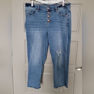 Women's Blue Jeans - Maurices mid-rise button up